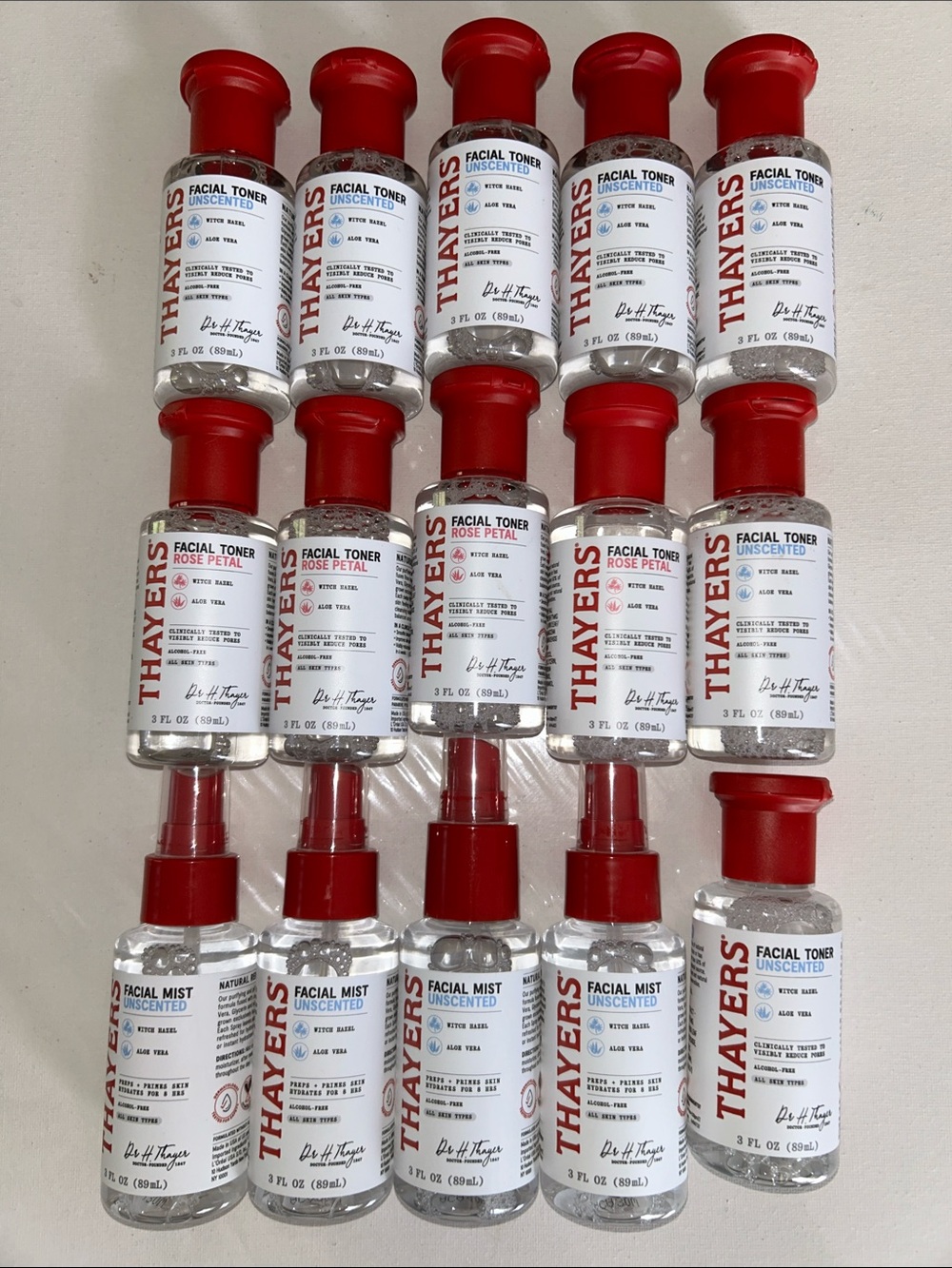 15x Thayers Witch Hazel Skincare Set - Travel Size Toner & Mist